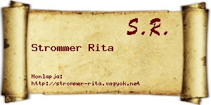 Strommer Rita névjegykártya
